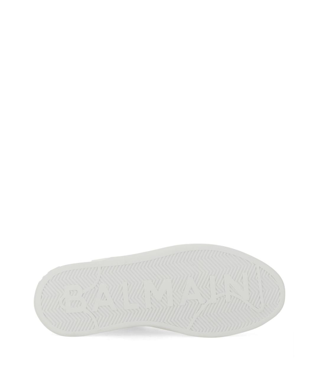 BALMAIN Бежевые кожаные кеды, фото 6