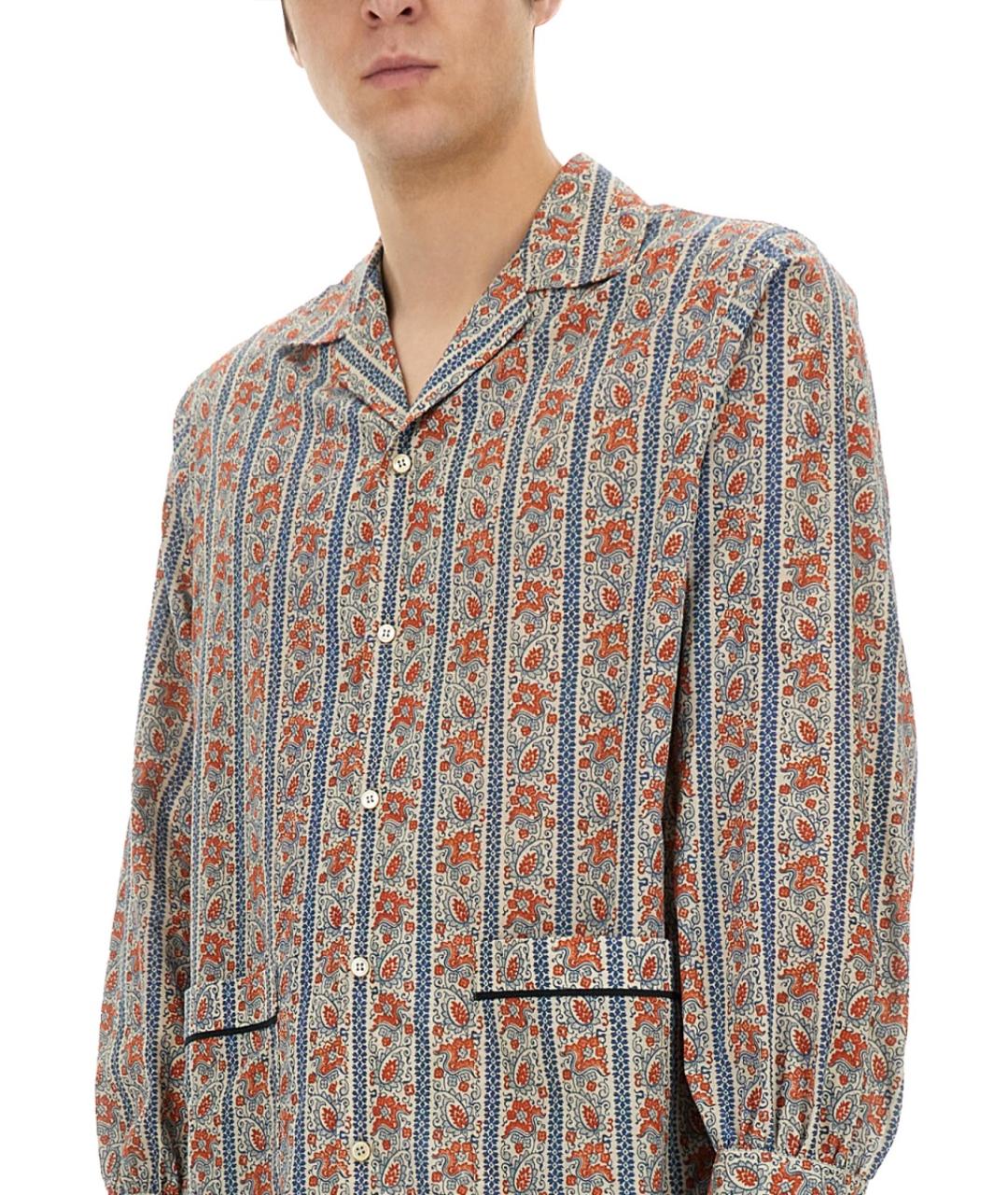 VALENTINO Мульти хлопковая кэжуал рубашка, фото 5