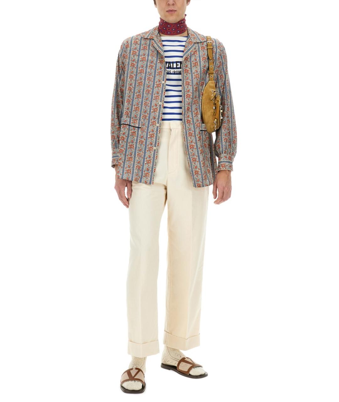 VALENTINO Мульти хлопковая кэжуал рубашка, фото 3