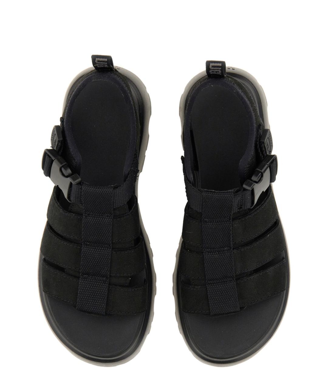 UGG AUSTRALIA Черные кожаные сандалии, фото 6