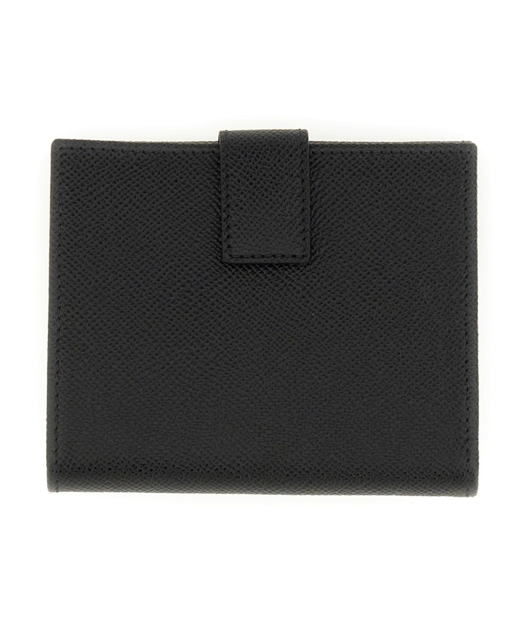FERRAGAMO Черный кожаный кошелек, фото 2