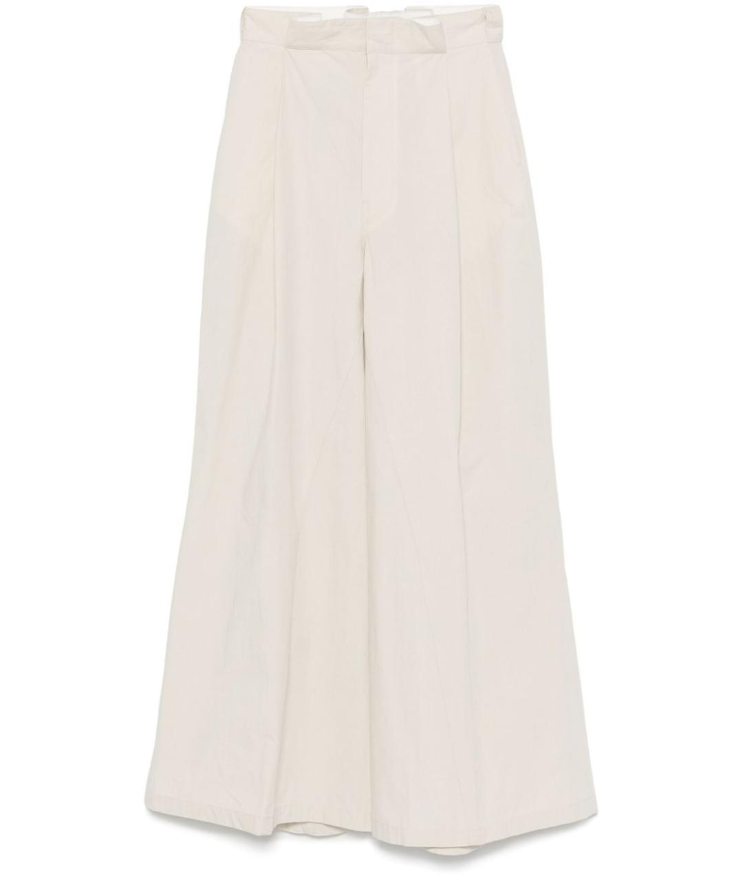 MAISON MARGIELA Бежевые хлопковые прямые брюки, фото 1