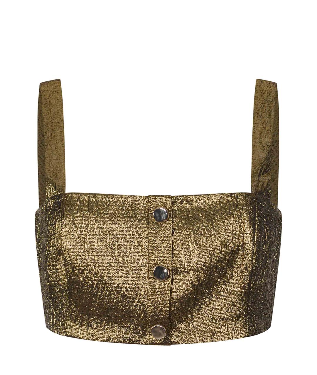 SELF-PORTRAIT Золотая полиэстеровая блузы, фото 1