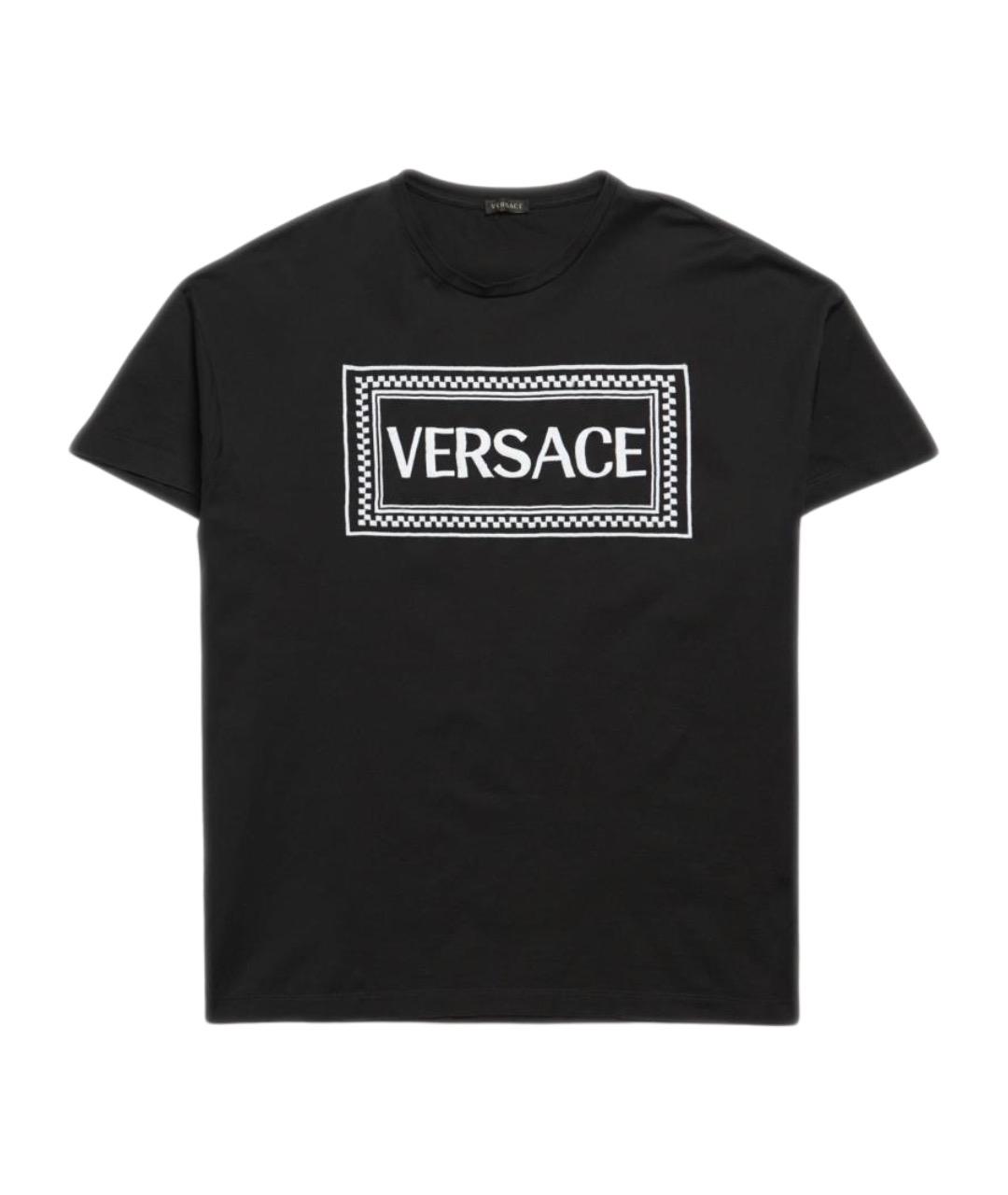 VERSACE Черная хлопковая футболка, фото 1