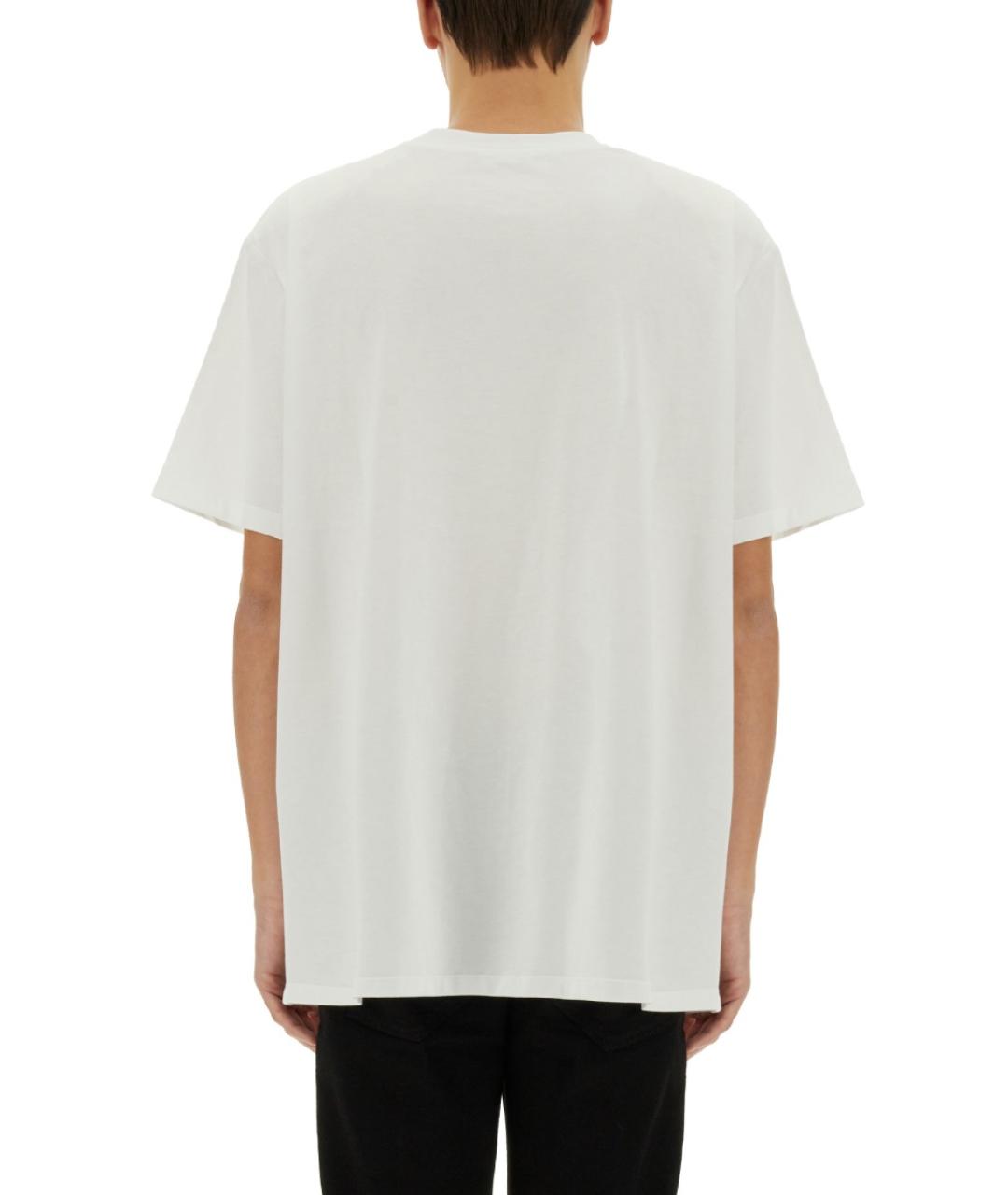 BALMAIN Белая хлопковая футболка, фото 4