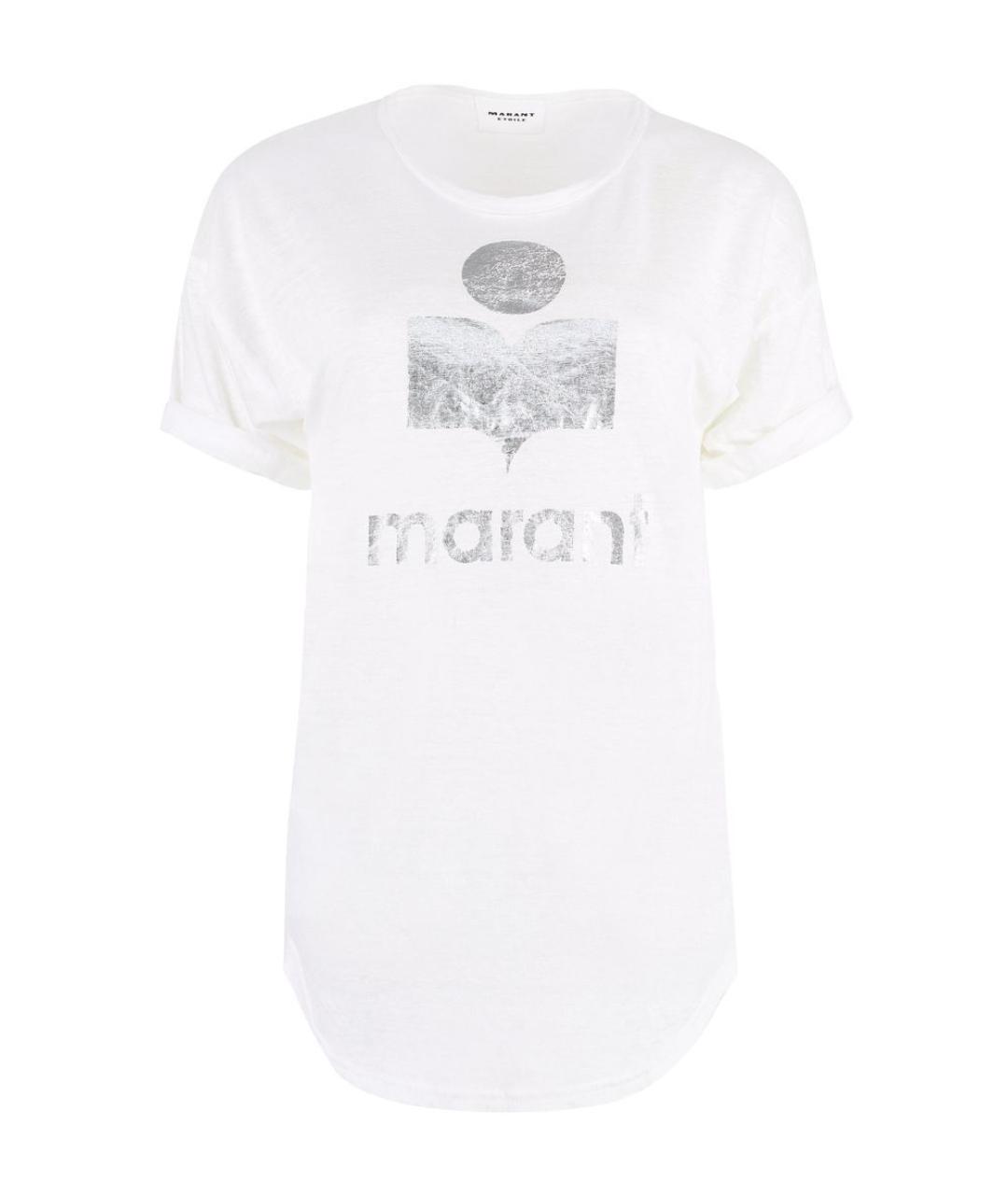 ISABEL MARANT ETOILE Белая льняная футболка, фото 1