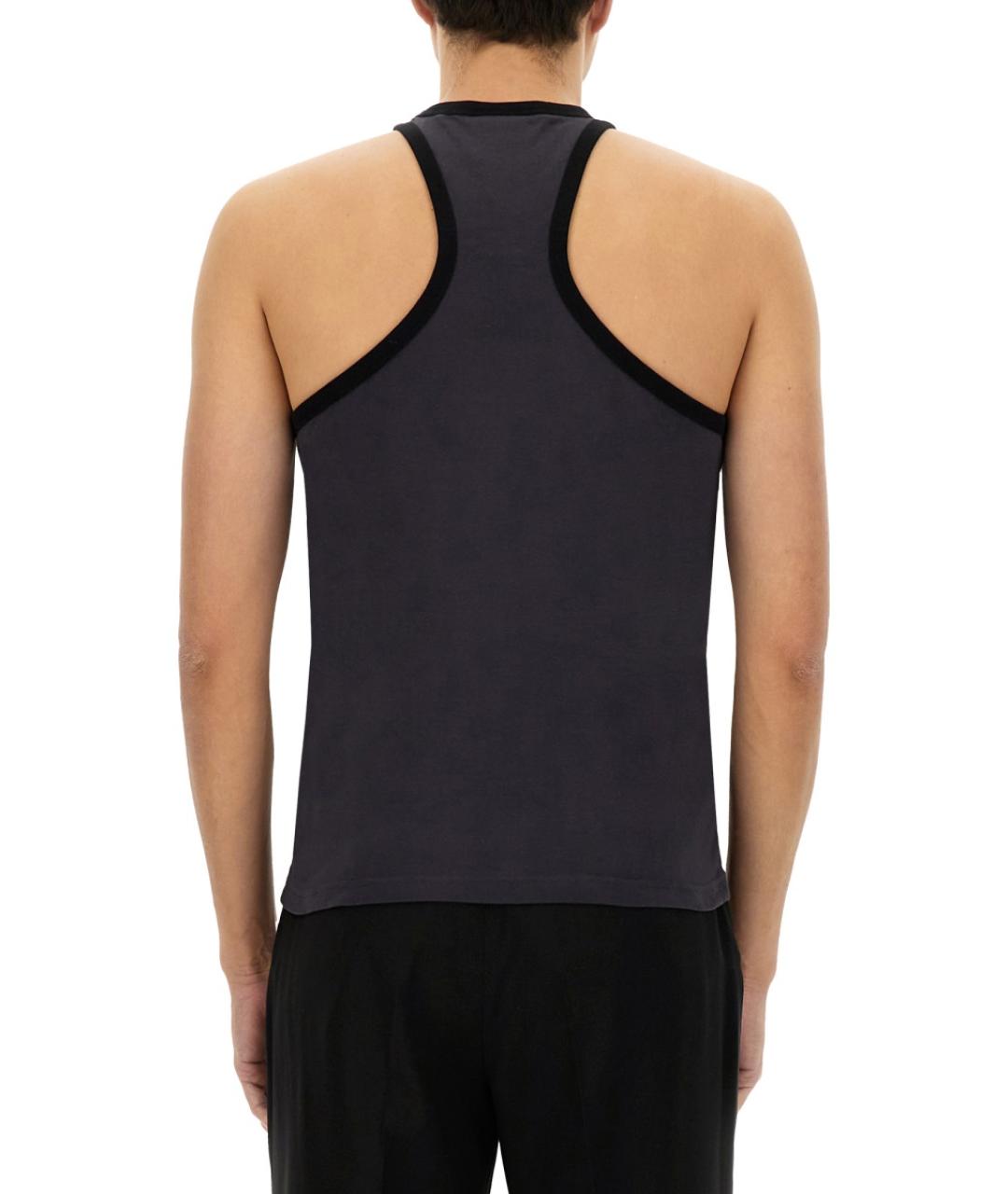 COURREGES Черная хлопковая майка, фото 4