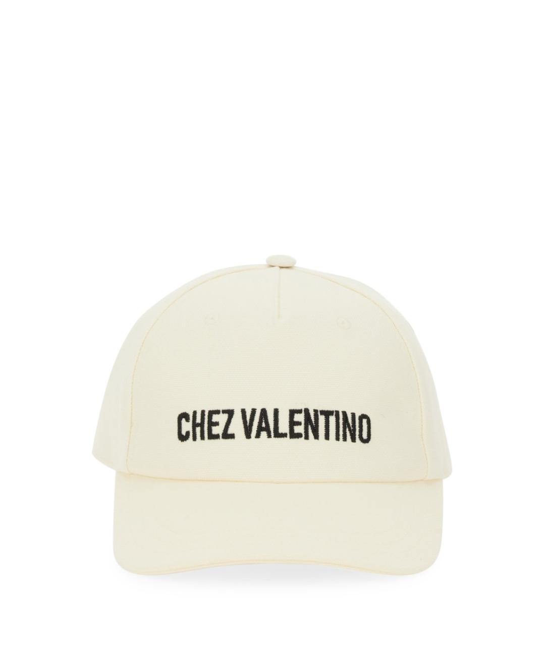 VALENTINO Белая хлопковая кепка, фото 1