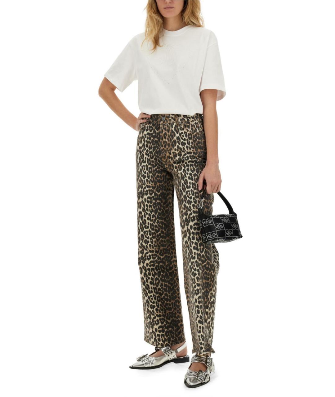 GANNI Мульти хлопковые прямые джинсы, фото 3