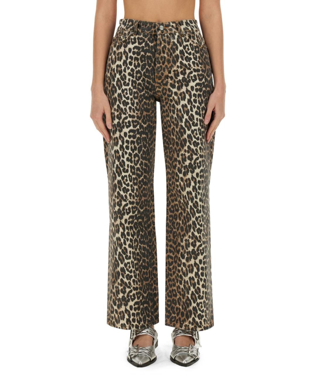 GANNI Мульти хлопковые прямые джинсы, фото 2