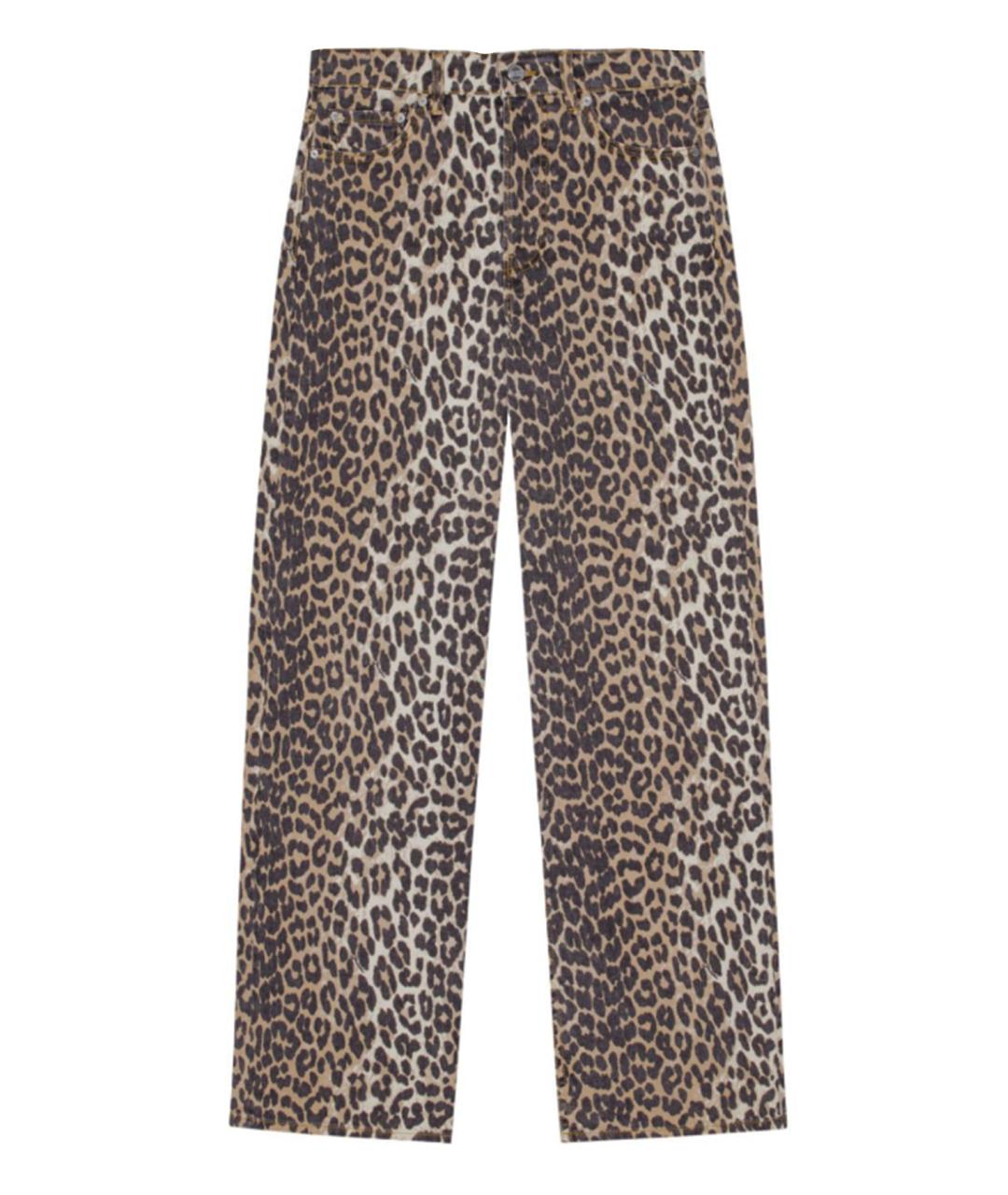 GANNI Мульти хлопковые прямые джинсы, фото 1