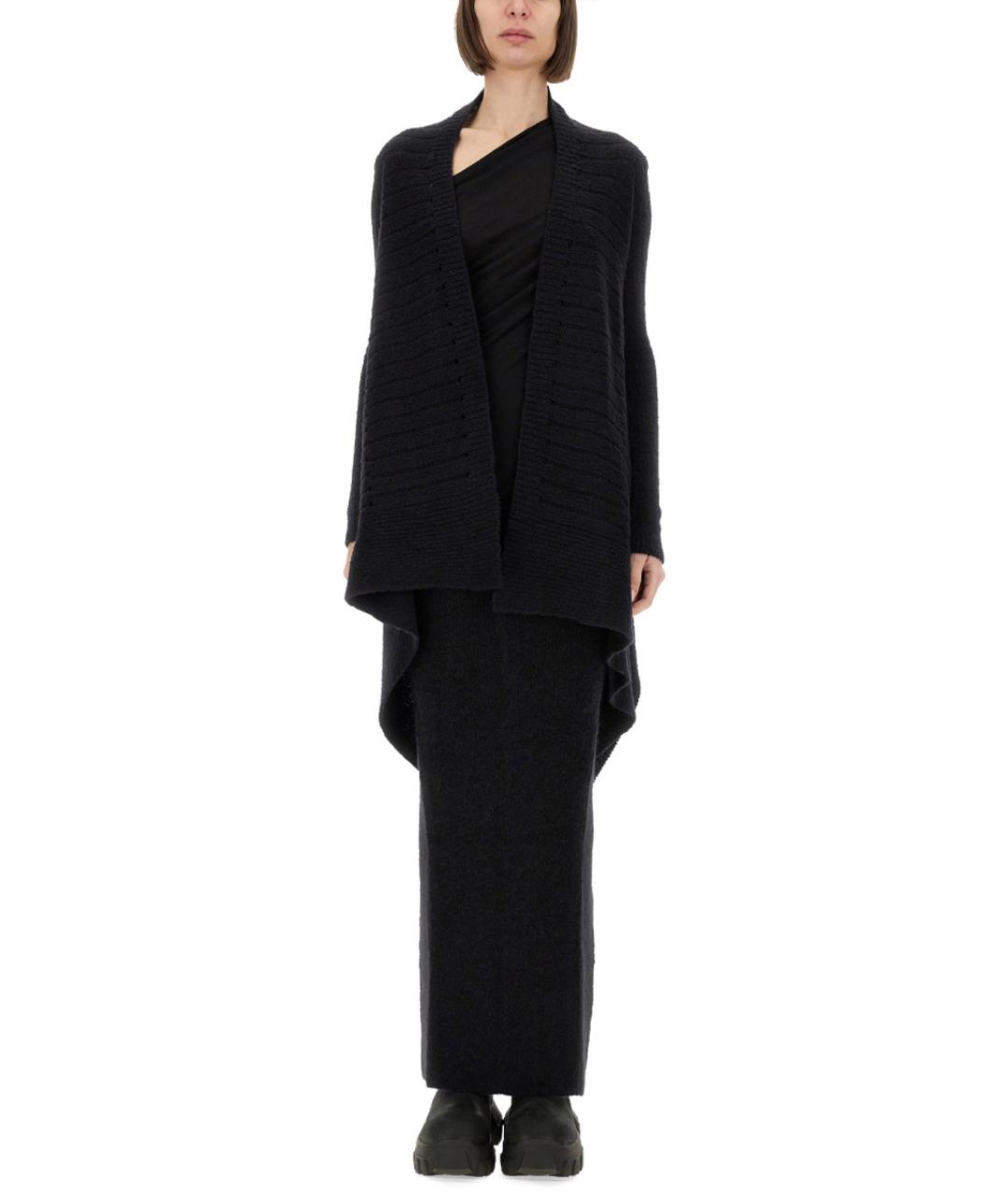RICK OWENS Черный шерстяной кардиган, фото 4