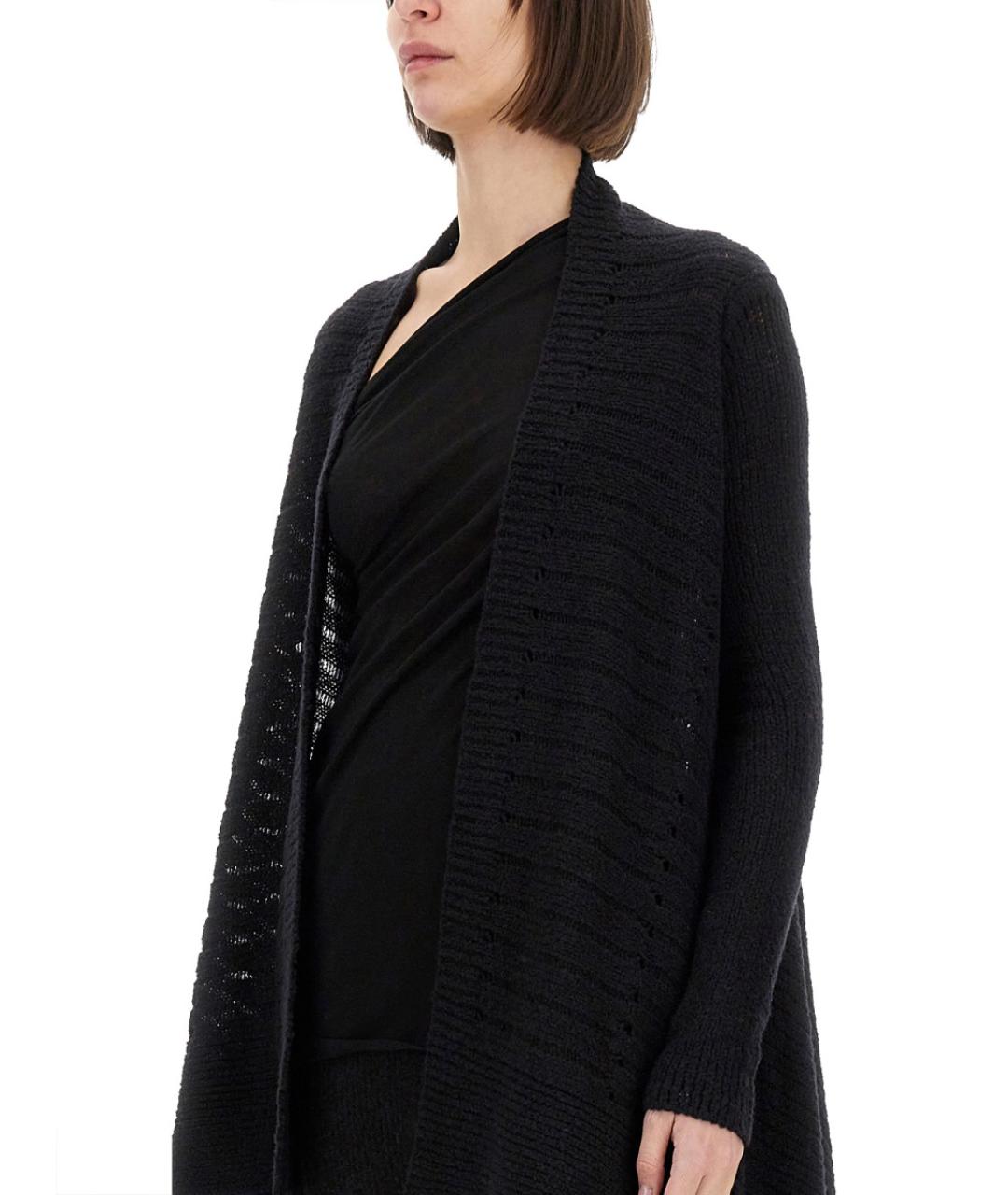 RICK OWENS Черный шерстяной кардиган, фото 2