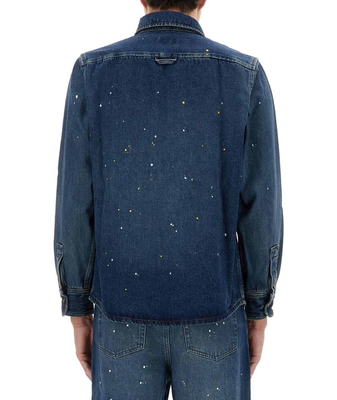 A.P.C. Синяя хлопковая кэжуал рубашка, фото 4
