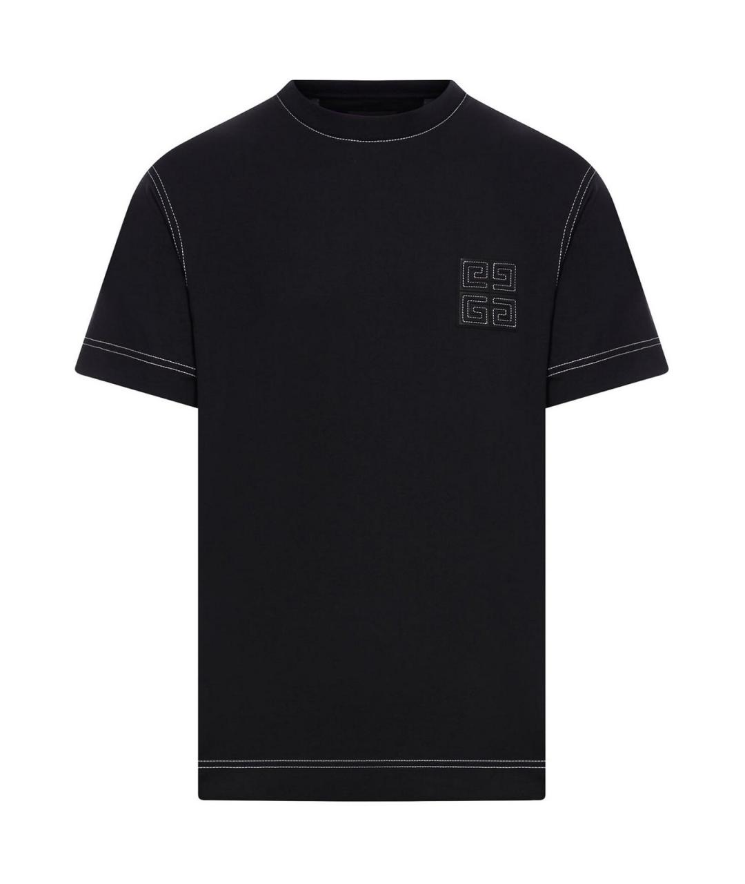 GIVENCHY Черная хлопковая футболка, фото 1