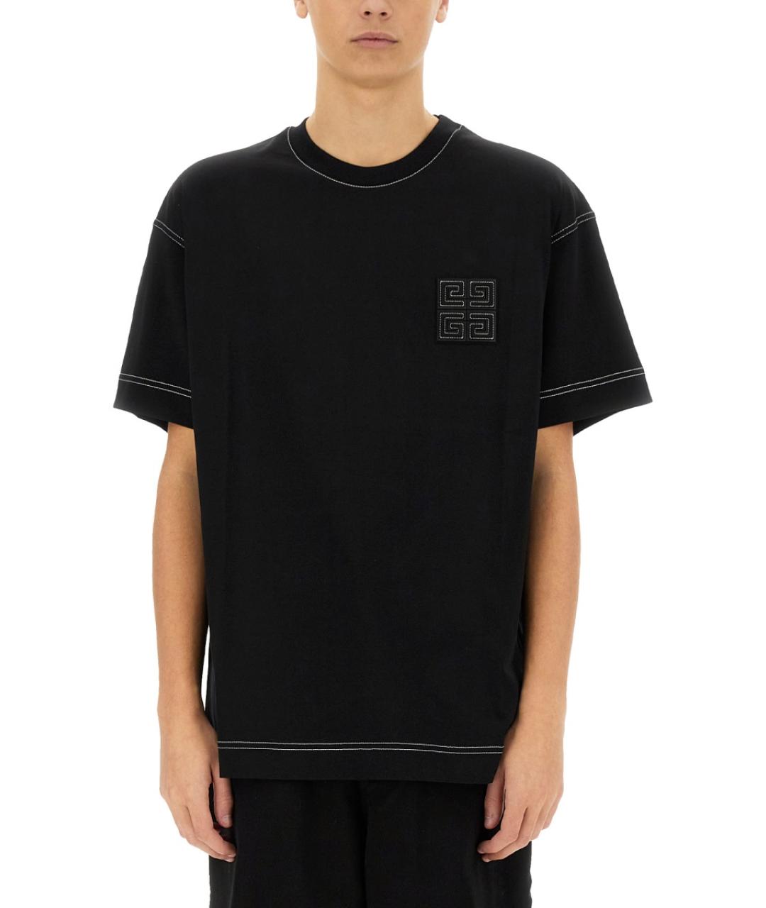 GIVENCHY Черная хлопковая футболка, фото 2