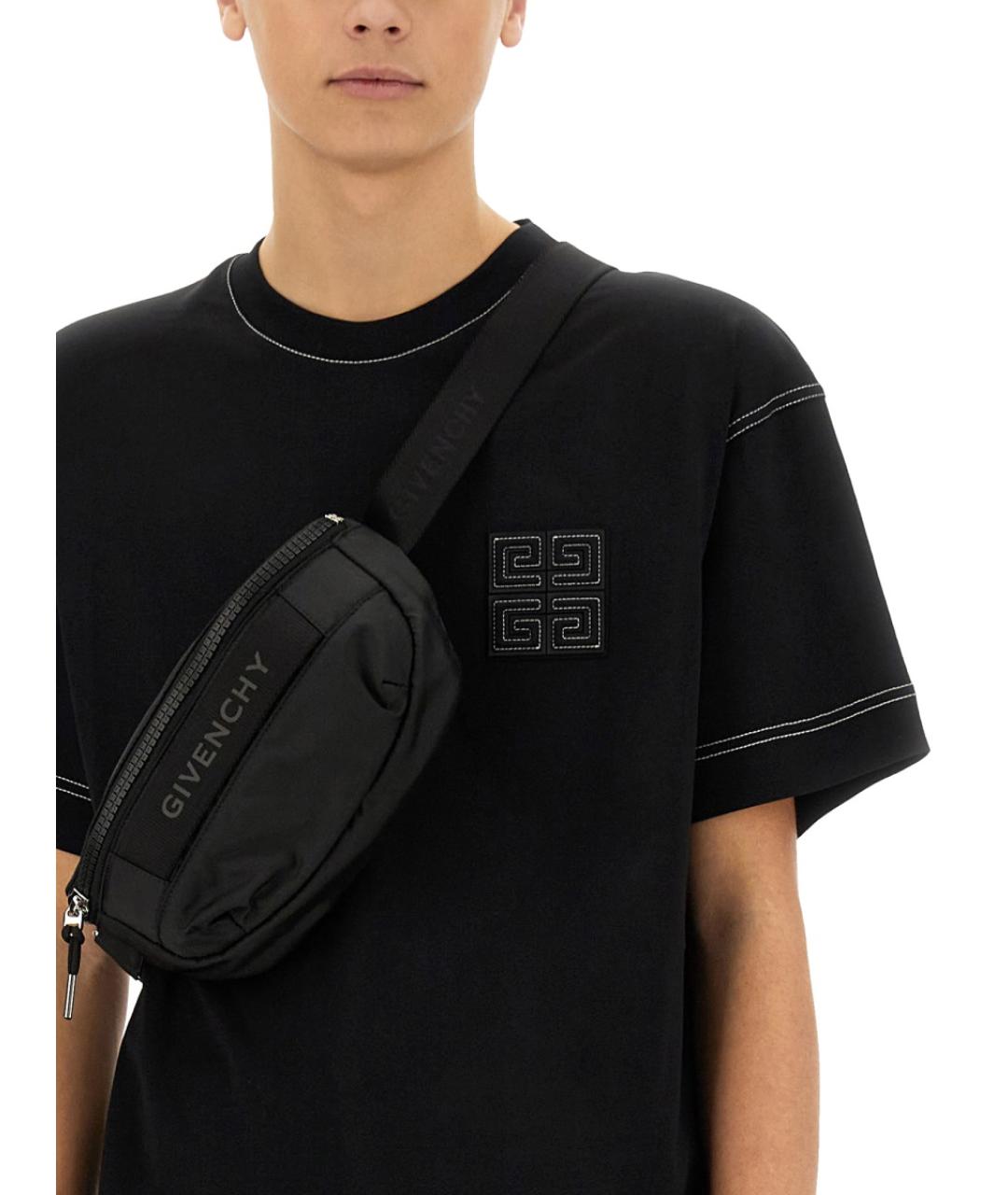 GIVENCHY Черная хлопковая футболка, фото 5