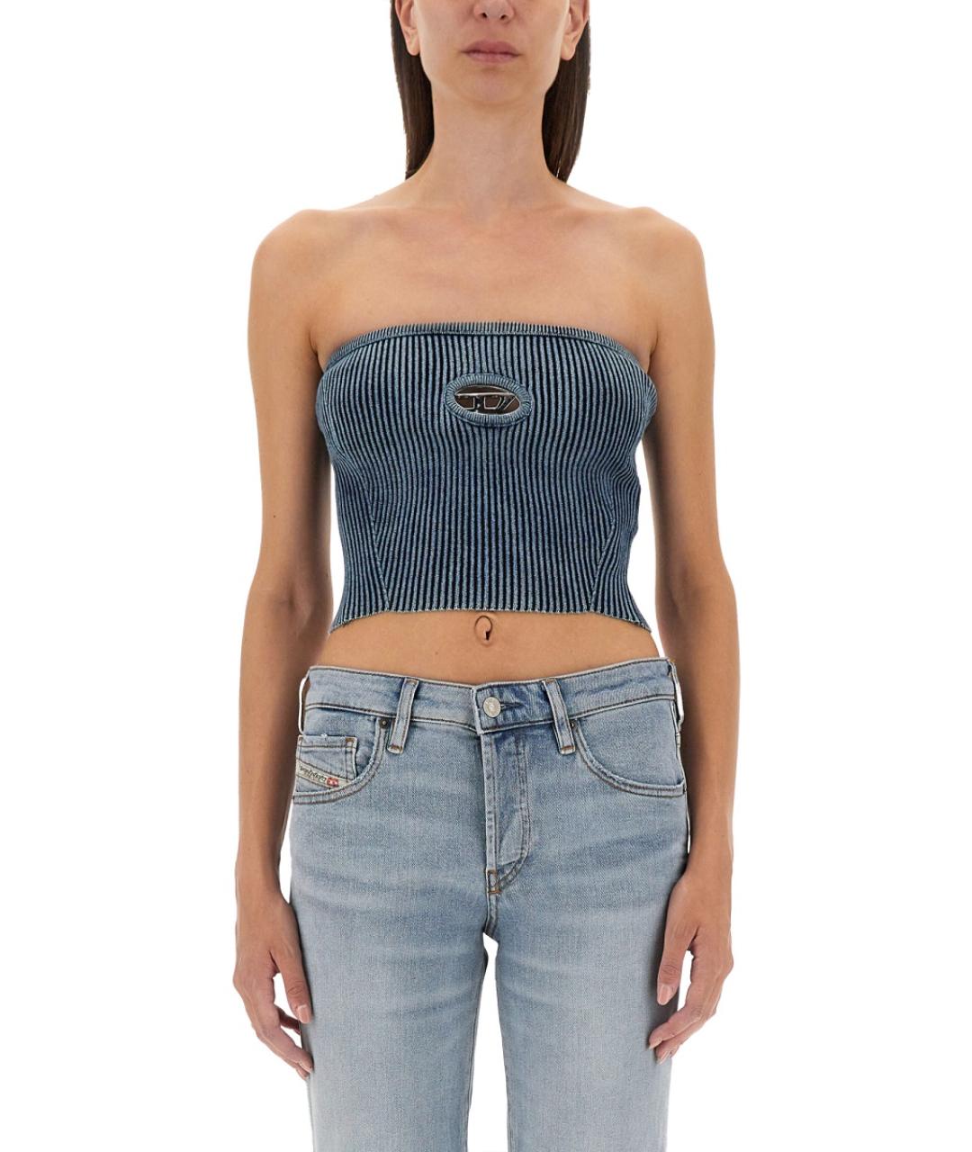 DIESEL Синяя хлопковая блузы, фото 2