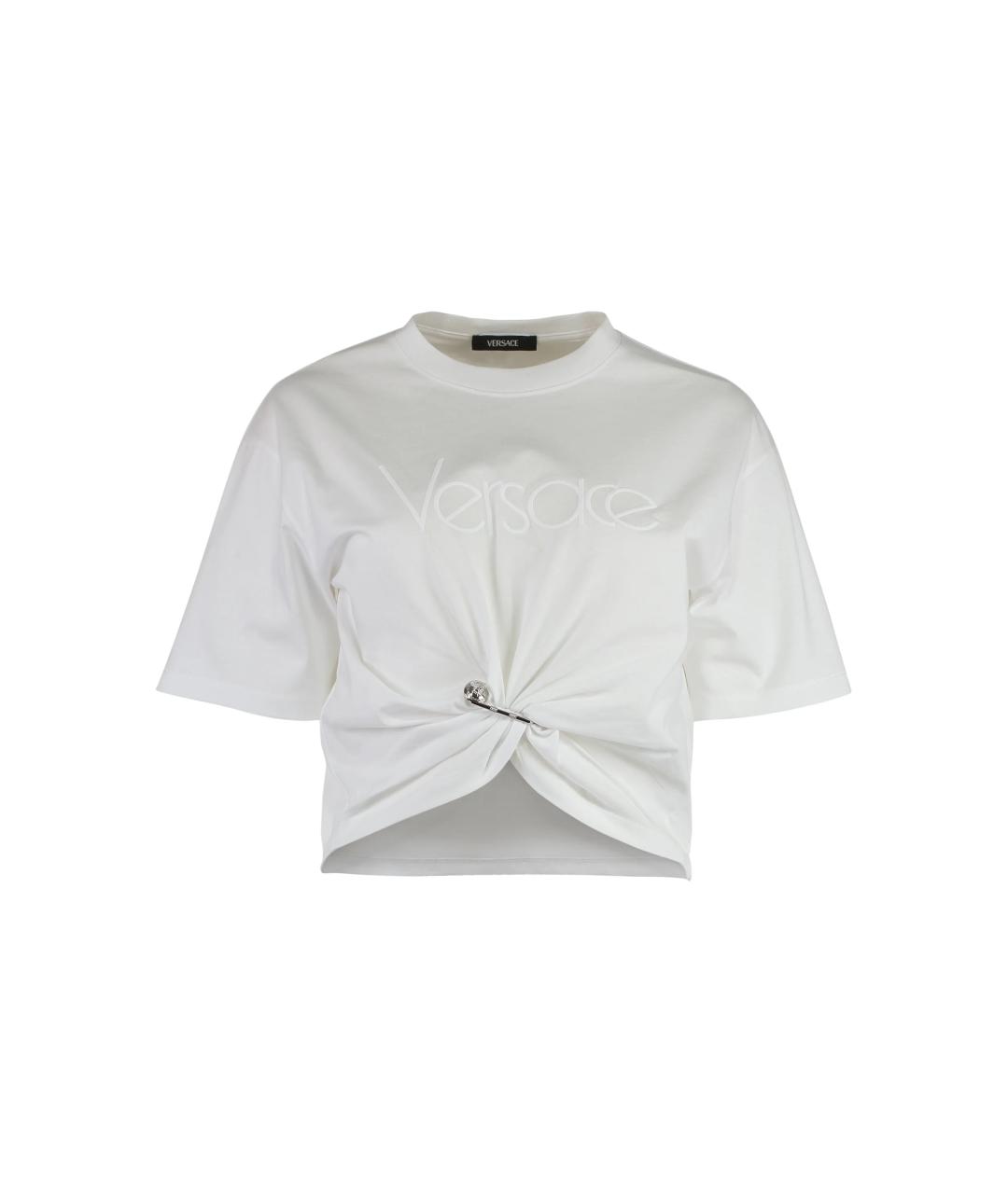VERSACE Белая хлопковая футболка, фото 1