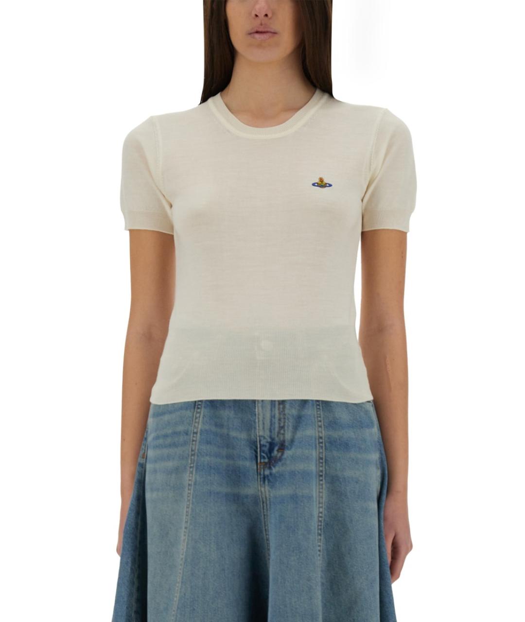 VIVIENNE WESTWOOD Белый шелковый джемпер / свитер, фото 2