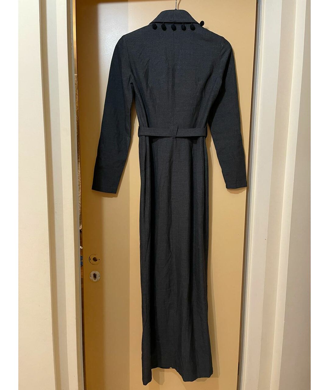 MUGLER Антрацитовое шерстяное повседневное платье, фото 2