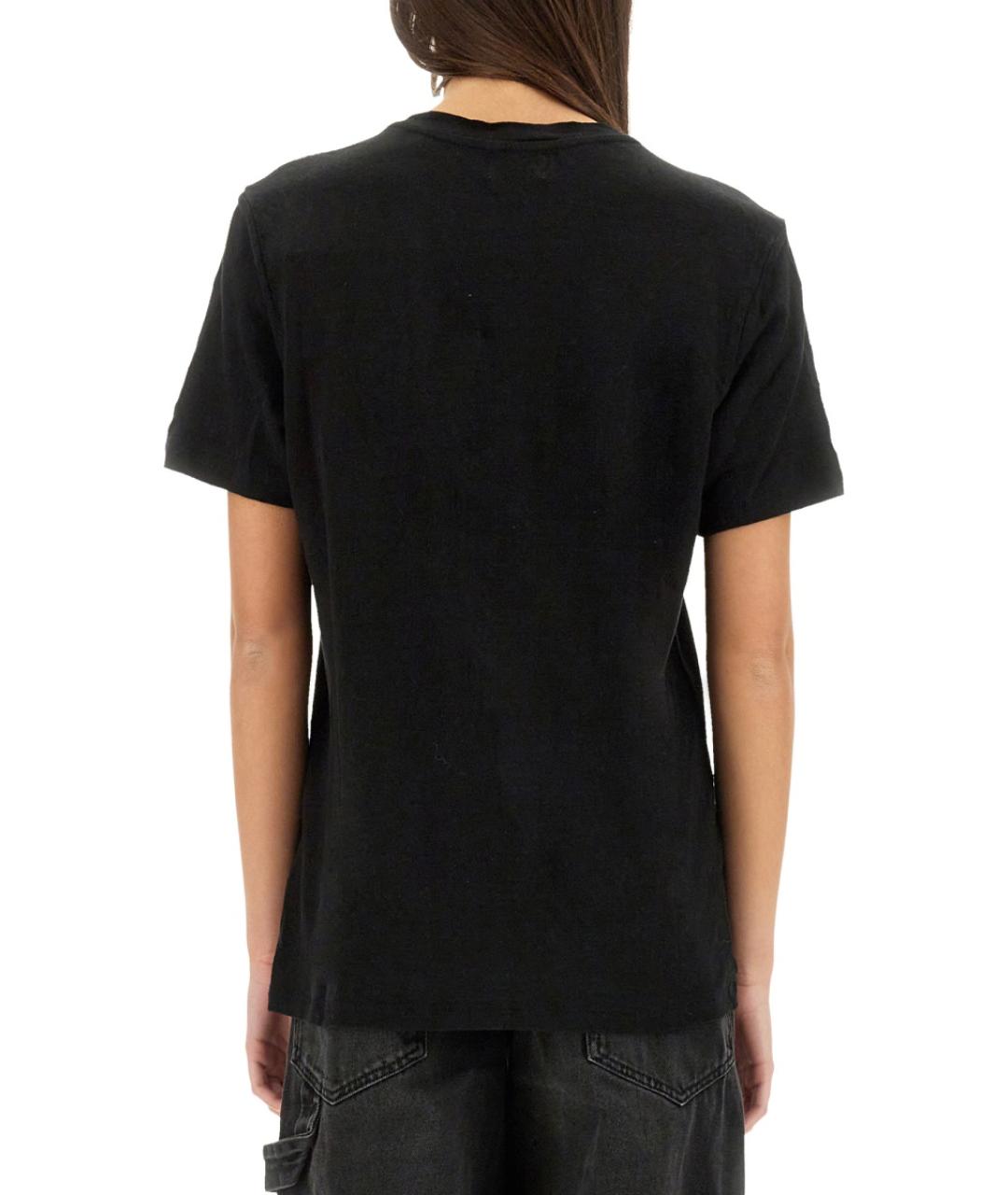 ISABEL MARANT ETOILE Черная льняная футболка, фото 4