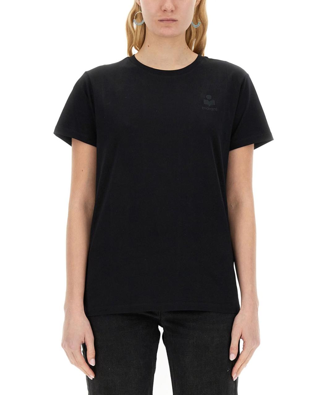 ISABEL MARANT ETOILE Черная хлопковая футболка, фото 3