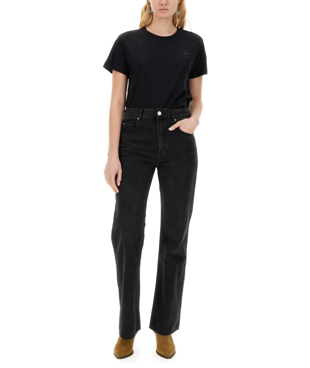 ISABEL MARANT ETOILE Черная хлопковая футболка, фото 5