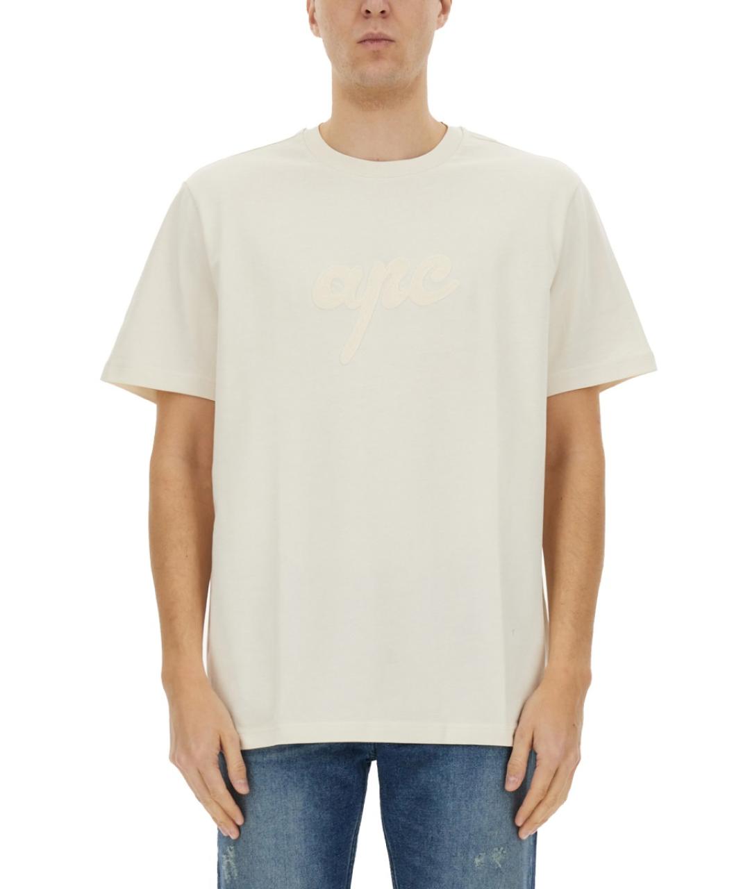 A.P.C. Белая хлопковая футболка, фото 4