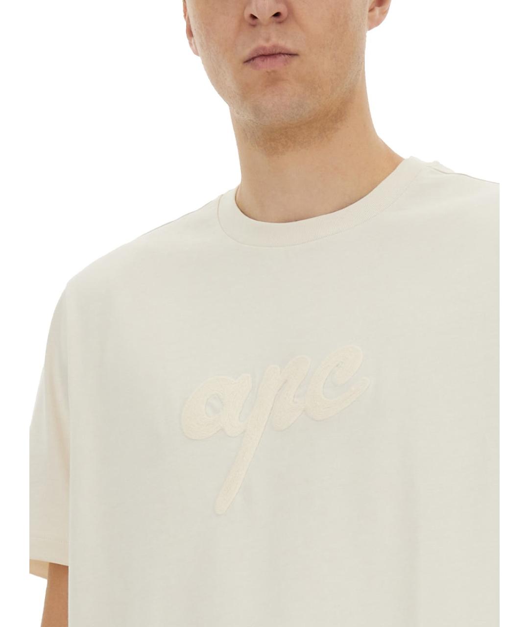 A.P.C. Белая хлопковая футболка, фото 3