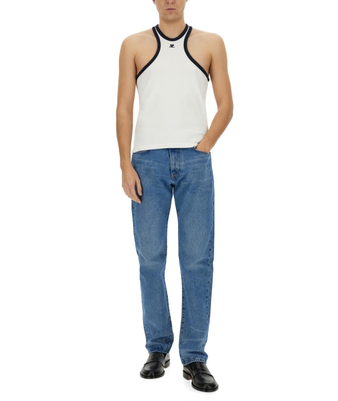 COURREGES Белая хлопковая майка, фото 3