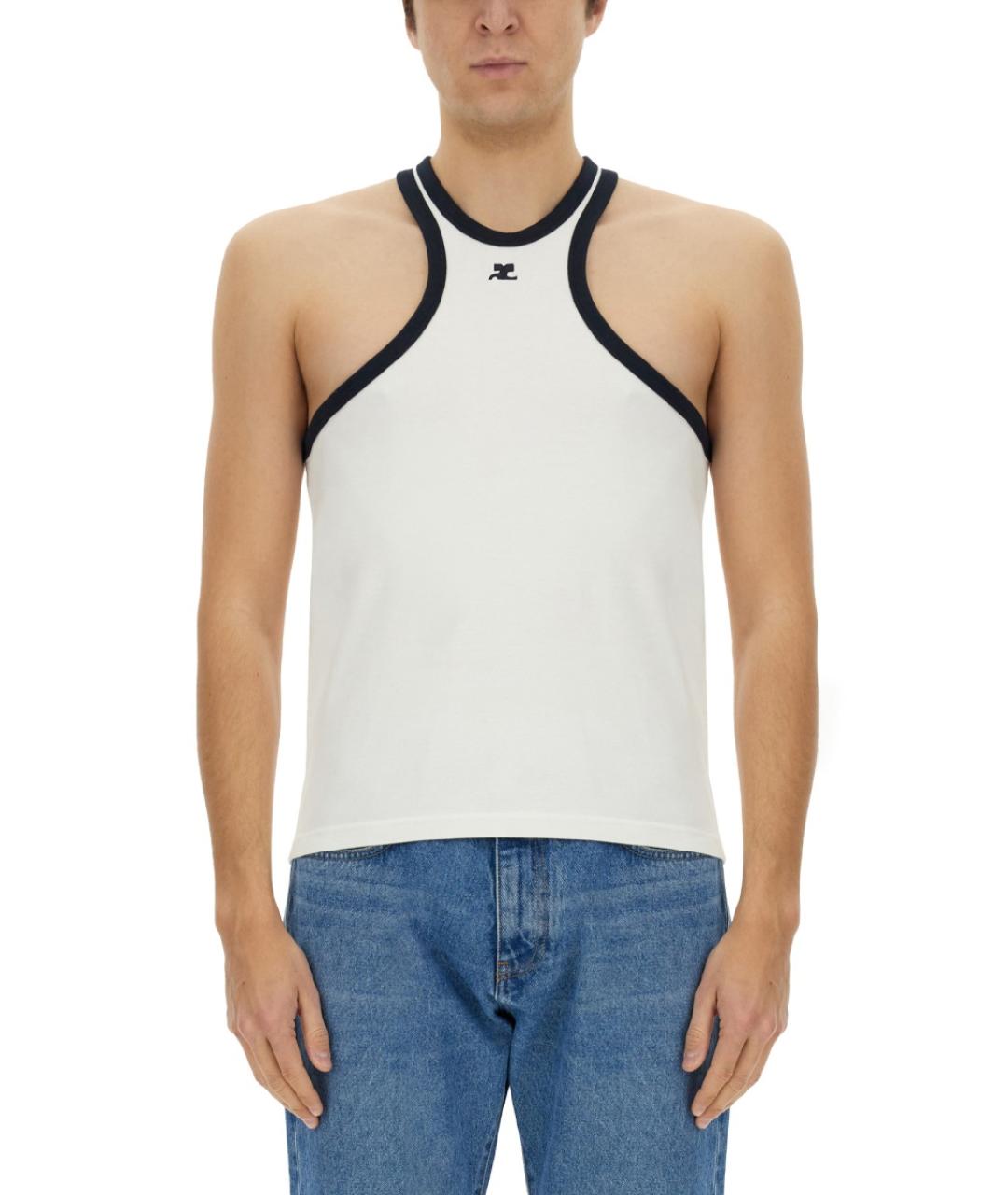 COURREGES Белая хлопковая майка, фото 2