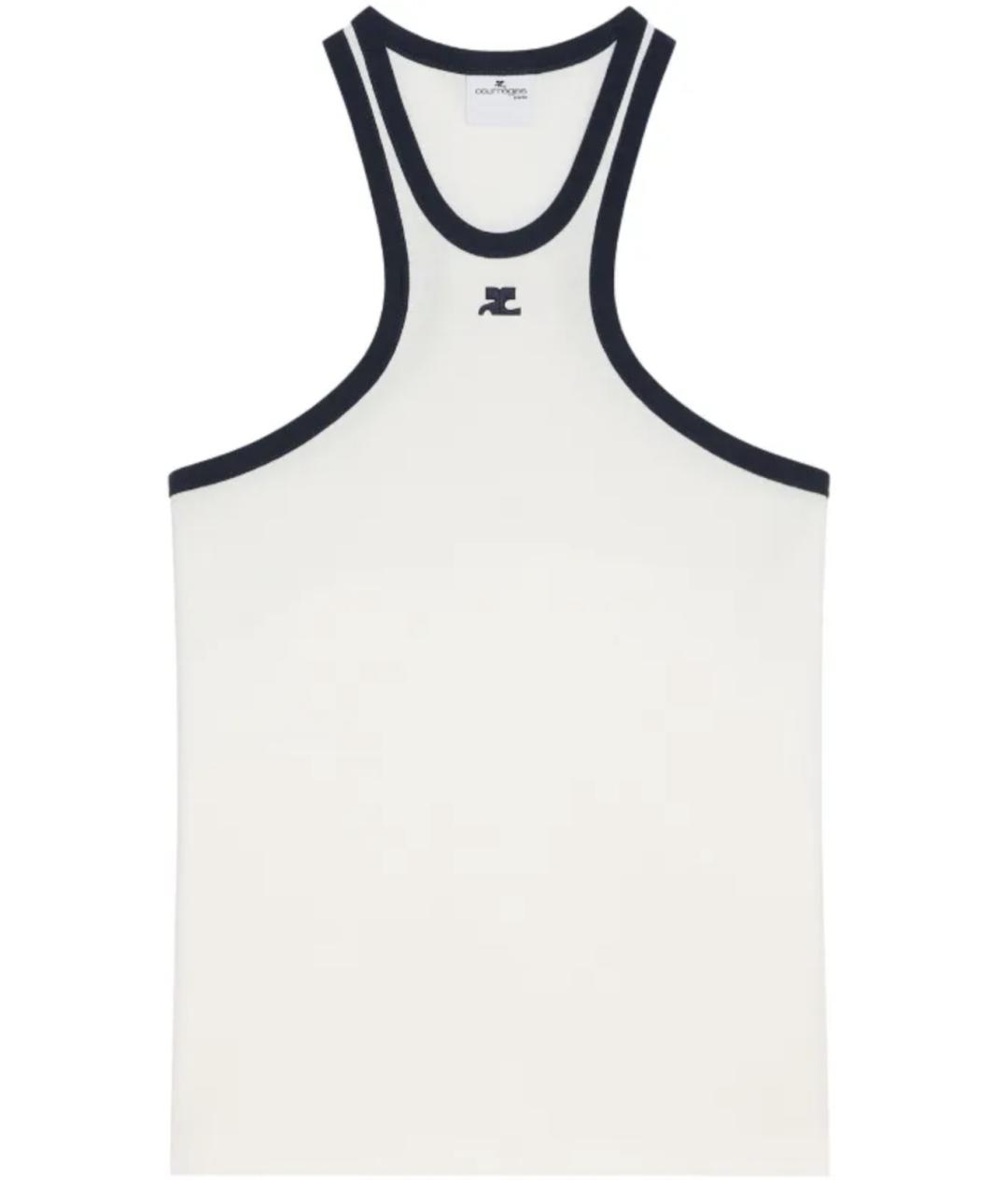 COURREGES Белая хлопковая майка, фото 1
