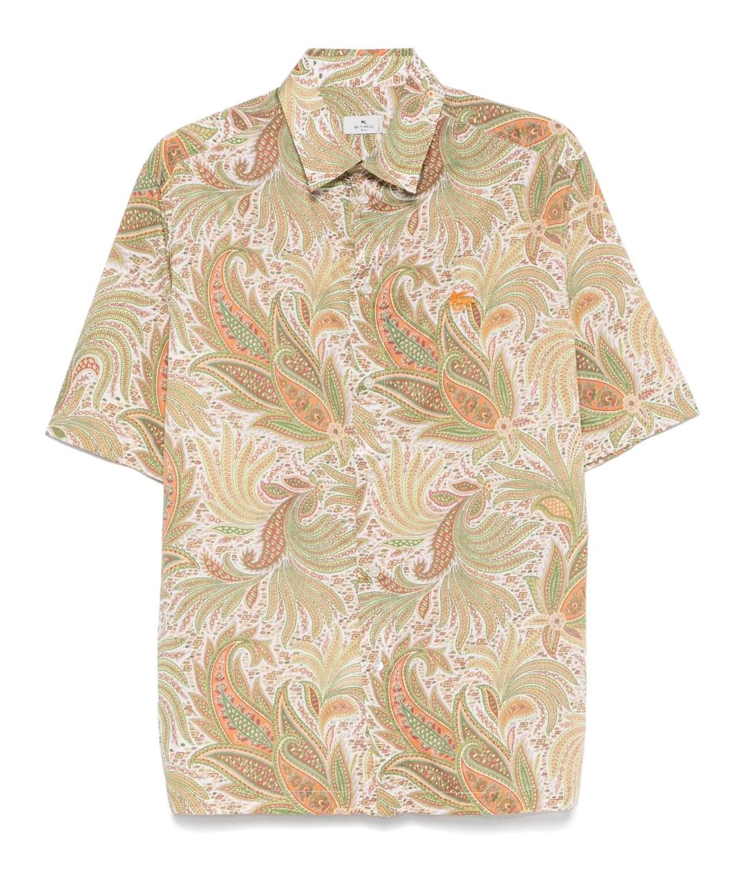 ETRO Зеленая хлопковая кэжуал рубашка, фото 1