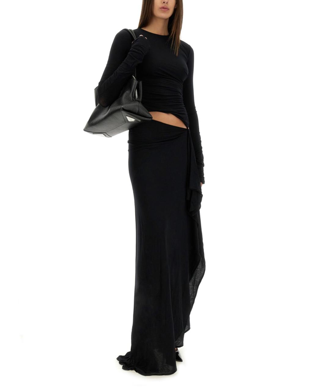 THE ATTICO Черное повседневное платье, фото 3