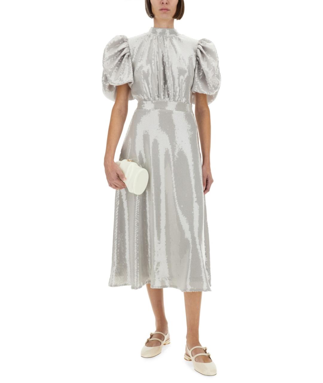 ROTATE Серебряное полиэстеровое коктейльное платье, фото 3