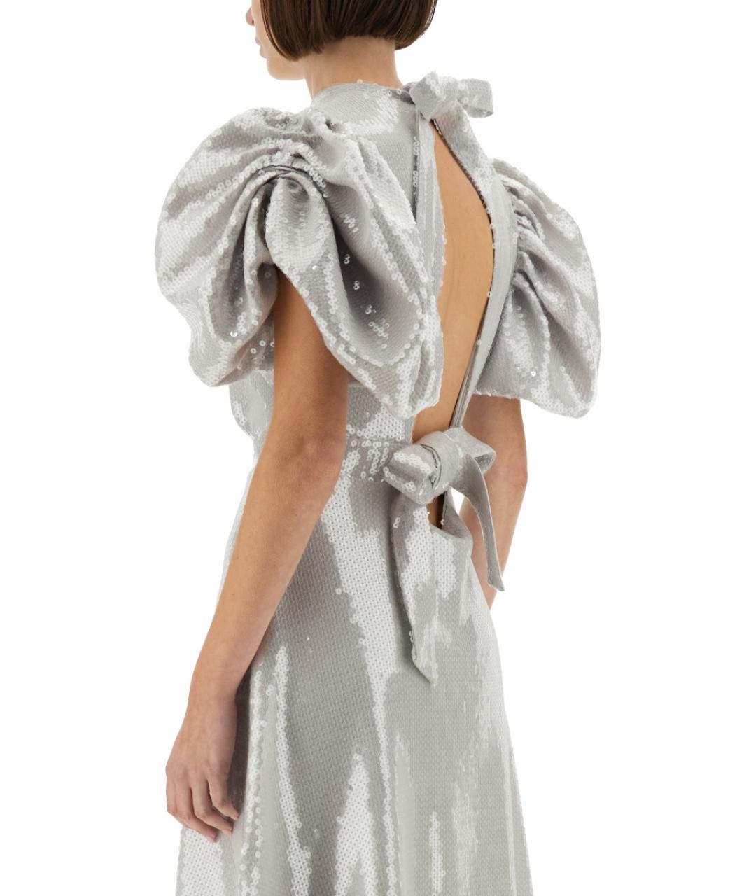 ROTATE Серебряное полиэстеровое коктейльное платье, фото 5