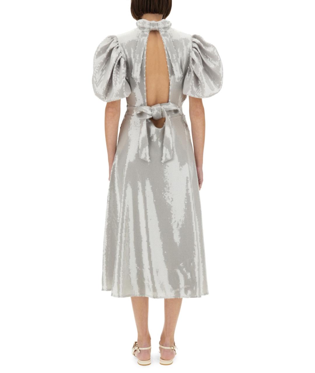 ROTATE Серебряное полиэстеровое коктейльное платье, фото 4