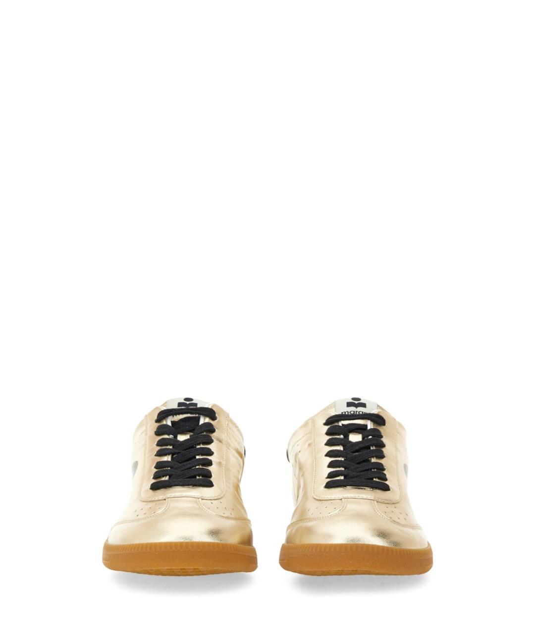 ISABEL MARANT Золотые кожаные кеды, фото 4