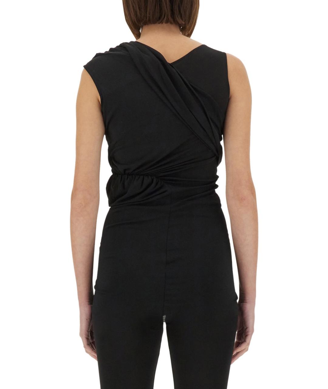 RICK OWENS Черная вискозная блузы, фото 4