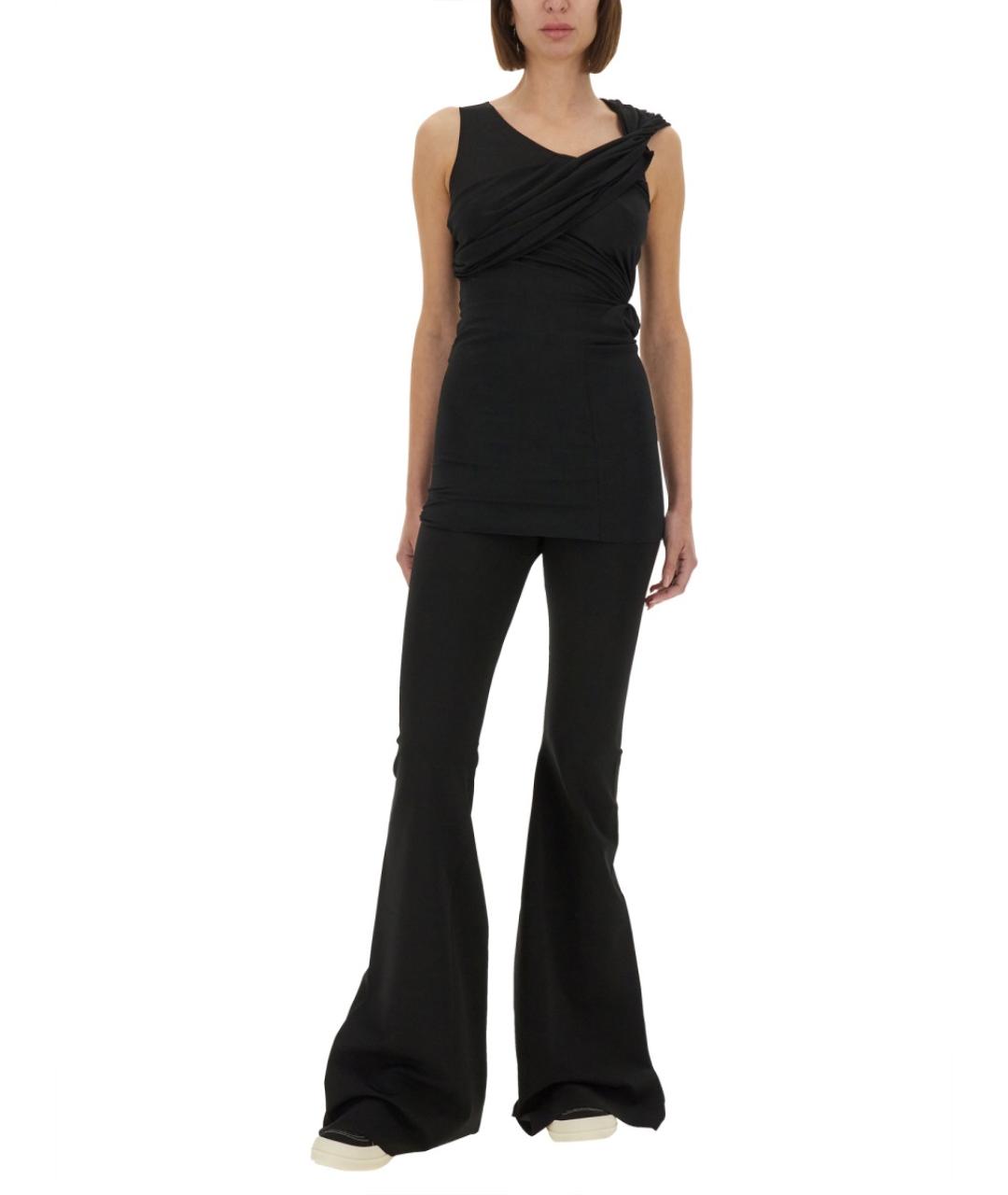 RICK OWENS Черная вискозная блузы, фото 3