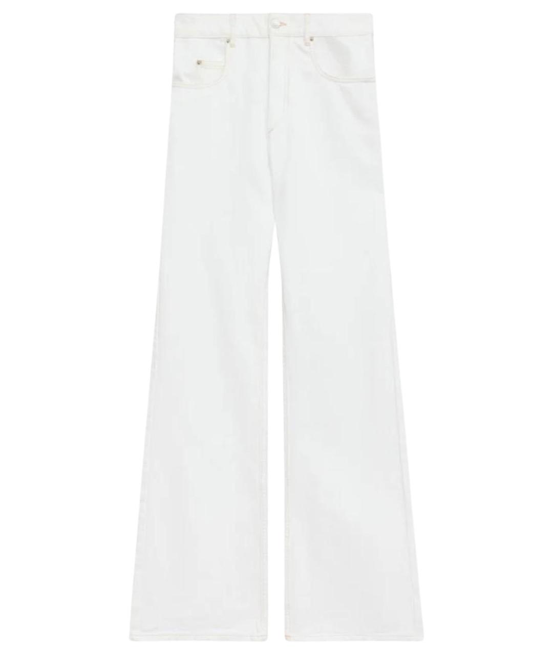 ISABEL MARANT Белые хлопковые прямые джинсы, фото 1