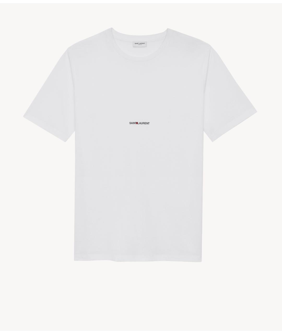 SAINT LAURENT Белая хлопковая футболка, фото 6
