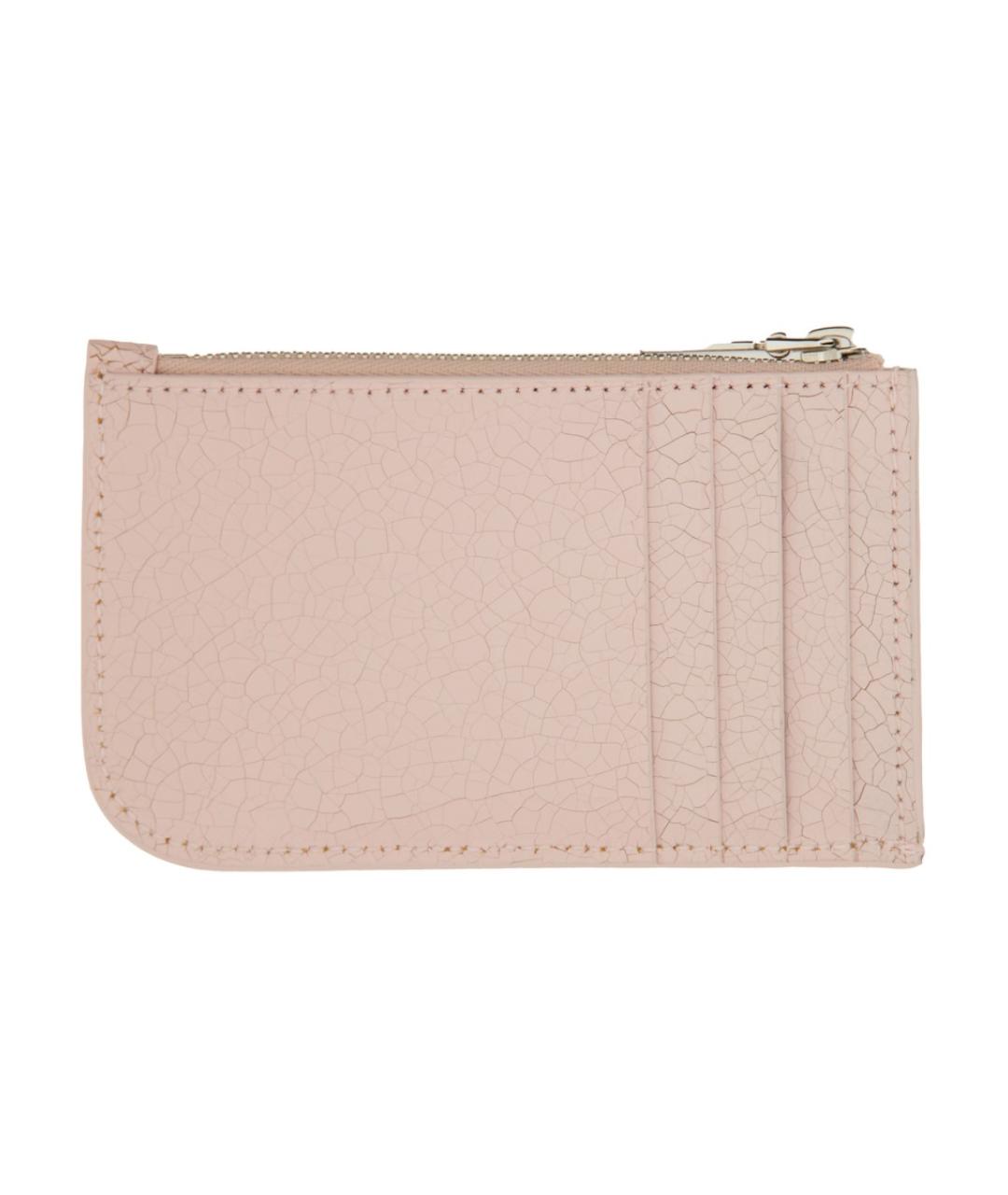 ALEXANDER MCQUEEN Розовый кожаный кошелек, фото 2