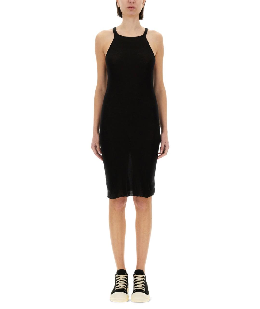 RICK OWENS DRKSHDW Черное хлопковое повседневное платье, фото 2