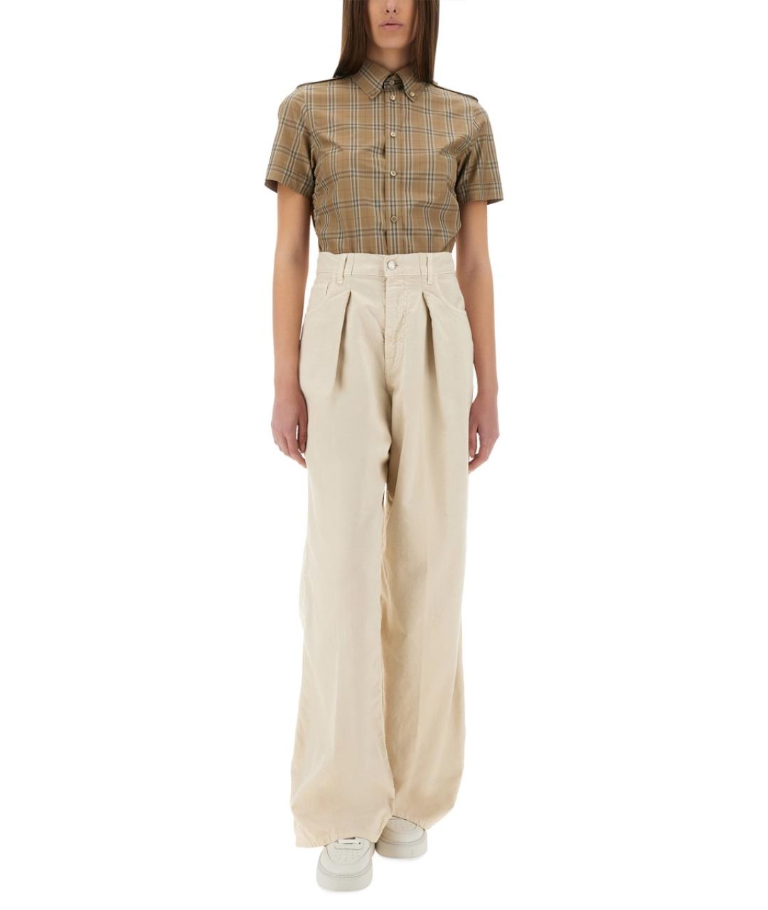 BURBERRY Коричневая хлопковая рубашка, фото 3