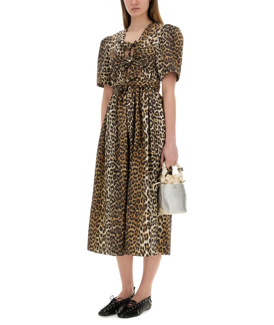 GANNI Мульти хлопковое повседневное платье, фото 3