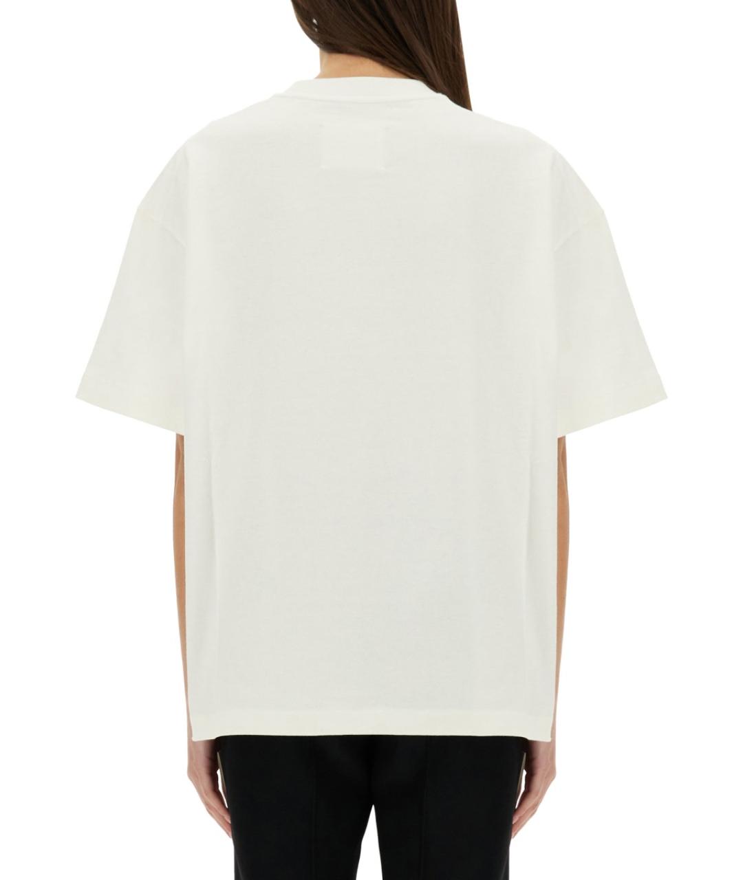 JIL SANDER Белая хлопковая футболка, фото 4