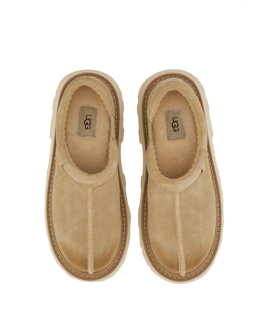 UGG AUSTRALIA Бежевые замшевые низкие ботинки, фото 2