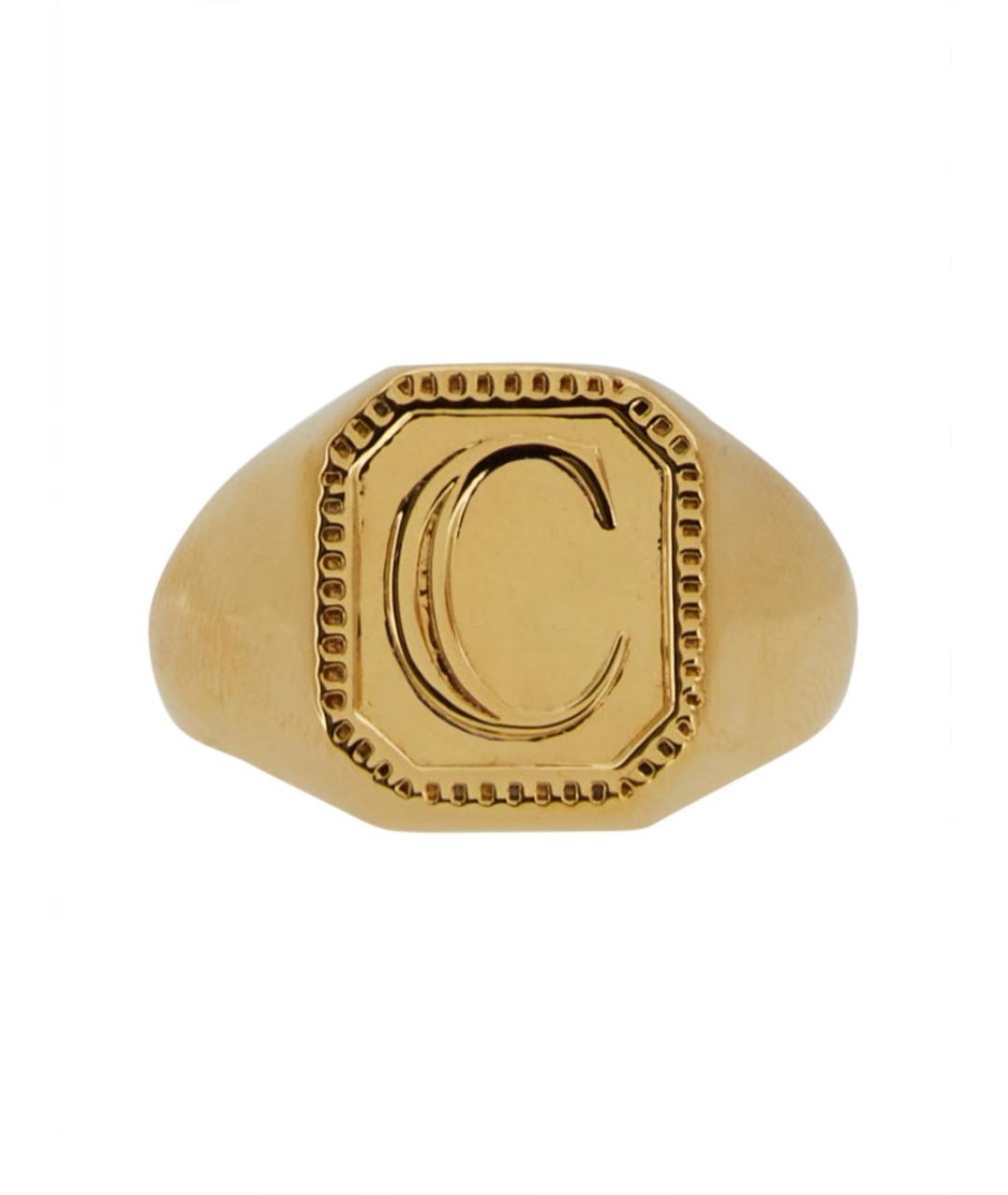 CHLOE Золотое латунное кольцо, фото 1